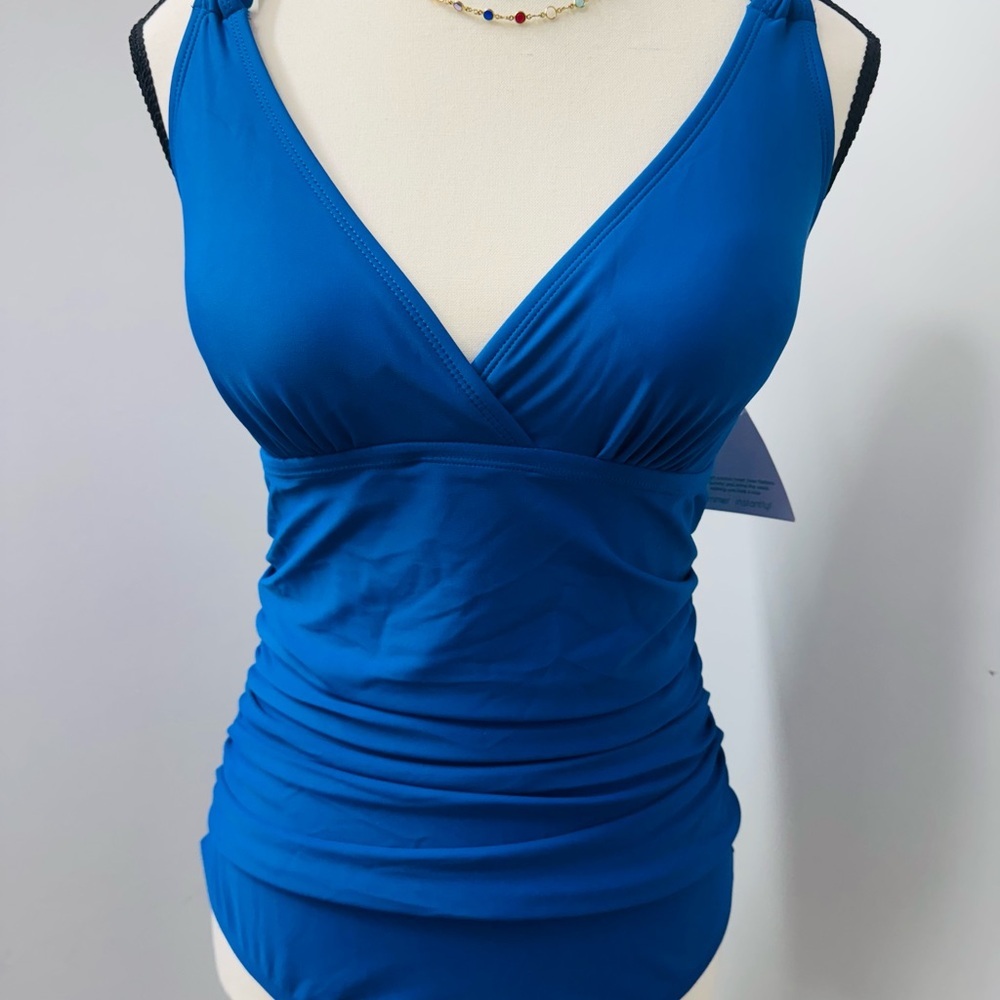 Qualifies 3/$50 Swimsuit - Ruched waist, delicate Criss-Cross straps - Medium - Picture 3 of 8